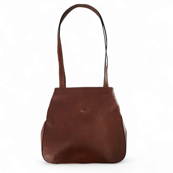 THE TREND Brown Leather Shoulder Bag made in Italy - Picture 1 of 16